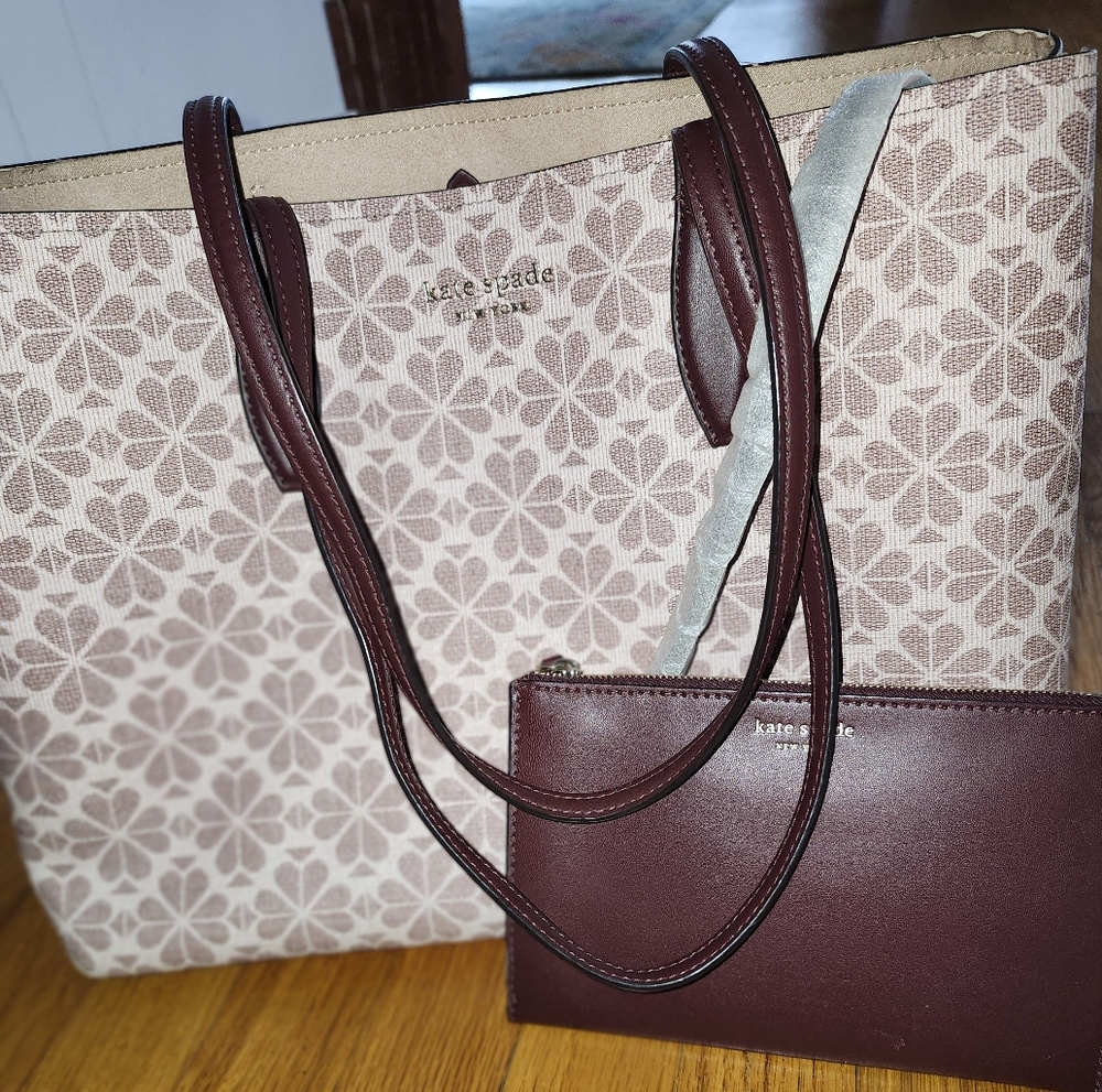 Kate Spade Brown and Cream Tote Bag with Elegant Design